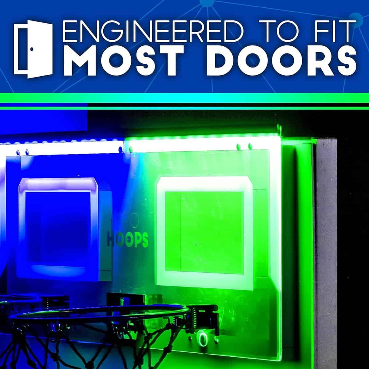 Franklin Sports Over the Door Indoor Mini-Basketball Hoop for Kids with Ball and Pump - Breakaway Pro Style Steel Rim – Shatter Resistant Backboard