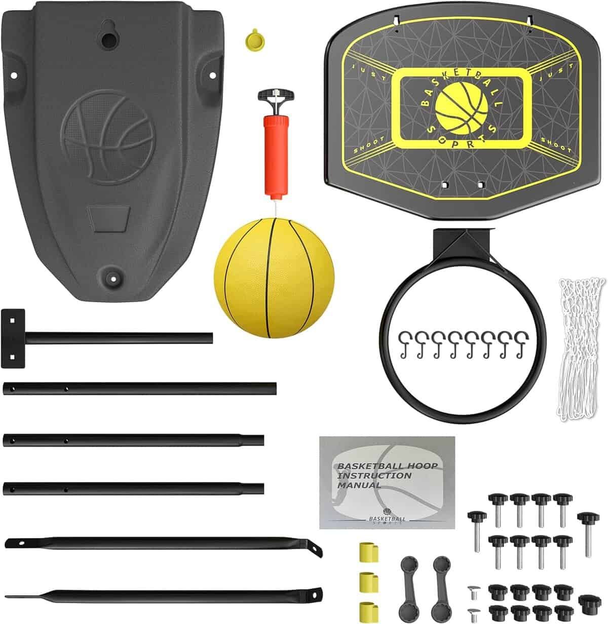 GILIKOKO Kids Basketball Hoop, Height Adjustable from 3.6FT-6.32FT, Outdoor and Indoor Toys for Children GILIKOKO Kids Basketball Hoop, Height Adjustable from 3.6FT-6.32FT, Outdoor and Indoor Toys for Children