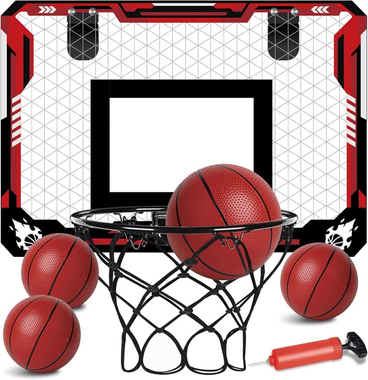 KIZJORYA Basketball Hoop Indoor, Mini Basketball Hoop for Kids with 4 Balls, Foldable Over The Door Fan Backboard, Sports Outdoor Play Toys Room Game, Birthday Gift for Teens Boy Girl Adults Ages 3+ KIZJORYA Basketball Hoop Indoor, Mini Basketball Hoop for Kids with 4 Balls, Foldable Over The Door Fan Backboard, Sports Outdoor Play Toys Room Game, Birthday Gift for Teens Boy Girl Adults Ages 3+
