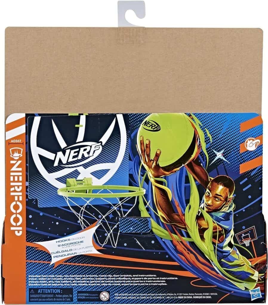 NERF Nerfoop - The Classic Mini Foam Basketball and Hoop - Hooks On Doors - Indoor and Outdoor Play - A Favorite Since 1972 NERF Nerfoop - The Classic Mini Foam Basketball and Hoop - Hooks On Doors - Indoor and Outdoor Play - A Favorite Since 1972