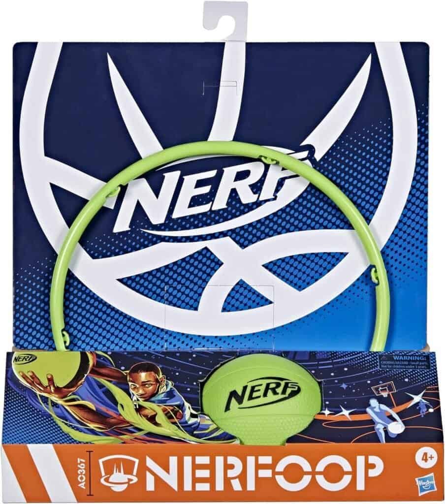 NERF Nerfoop - The Classic Mini Foam Basketball and Hoop - Hooks On Doors - Indoor and Outdoor Play - A Favorite Since 1972 NERF Nerfoop - The Classic Mini Foam Basketball and Hoop - Hooks On Doors - Indoor and Outdoor Play - A Favorite Since 1972