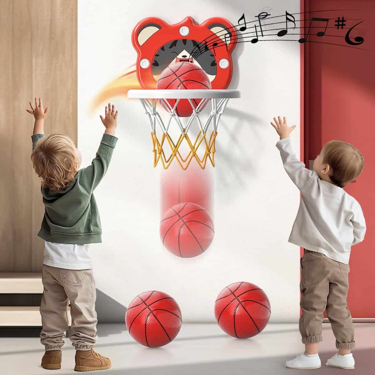 Bennol Toddlers Basketball Hoop Indoor Toys Gifts for 2 3 4 5 Year Old Boys Kids, Indoor Mini Basketball Hoop Toys for Toddlers Kids Boys Ages 1-3 2-4 3-5, Boy Toys 2 3 4 5 6 Year Olds Birthday Gifts