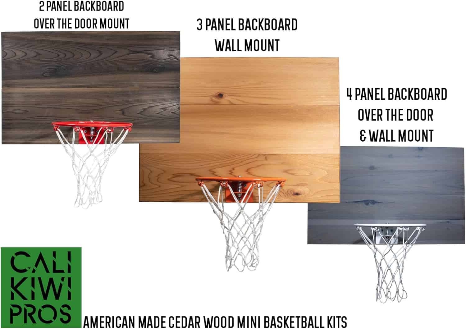 Cali Kiwi Pros Indoor Basketball 4 Panel Wood Backboard, Wall or Door Mount. Includes 9” Hoop, Net 5 Mini Basketballs Hand Pump. Cali Kiwi Pros Indoor Basketball 4 Panel Wood Backboard, Wall or Door Mount. Includes 9” Hoop, Net 5 Mini Basketballs Hand Pump.