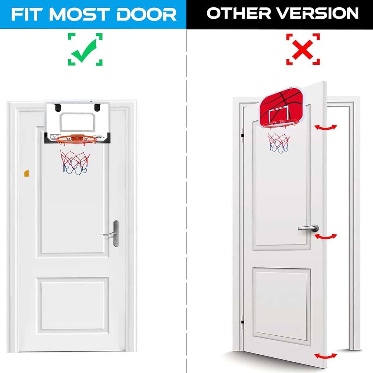 Mini Indoor Basketball Hoop for Door, Over Door Basketball Hoop for Kids Adults with Large 9 Inch Dunk Rim 4 Mini Replacement 6 Basketballs Sport Game Gift for 6 7 8 9 10 11 12 Years (15.8x11.7) Mini Indoor Basketball Hoop for Door, Over Door Basketball Hoop for Kids Adults with Large 9 Inch Dunk Rim 4 Mini Replacement 6 Basketballs Sport Game Gift for 6 7 8 9 10 11 12 Years (15.8x11.7)