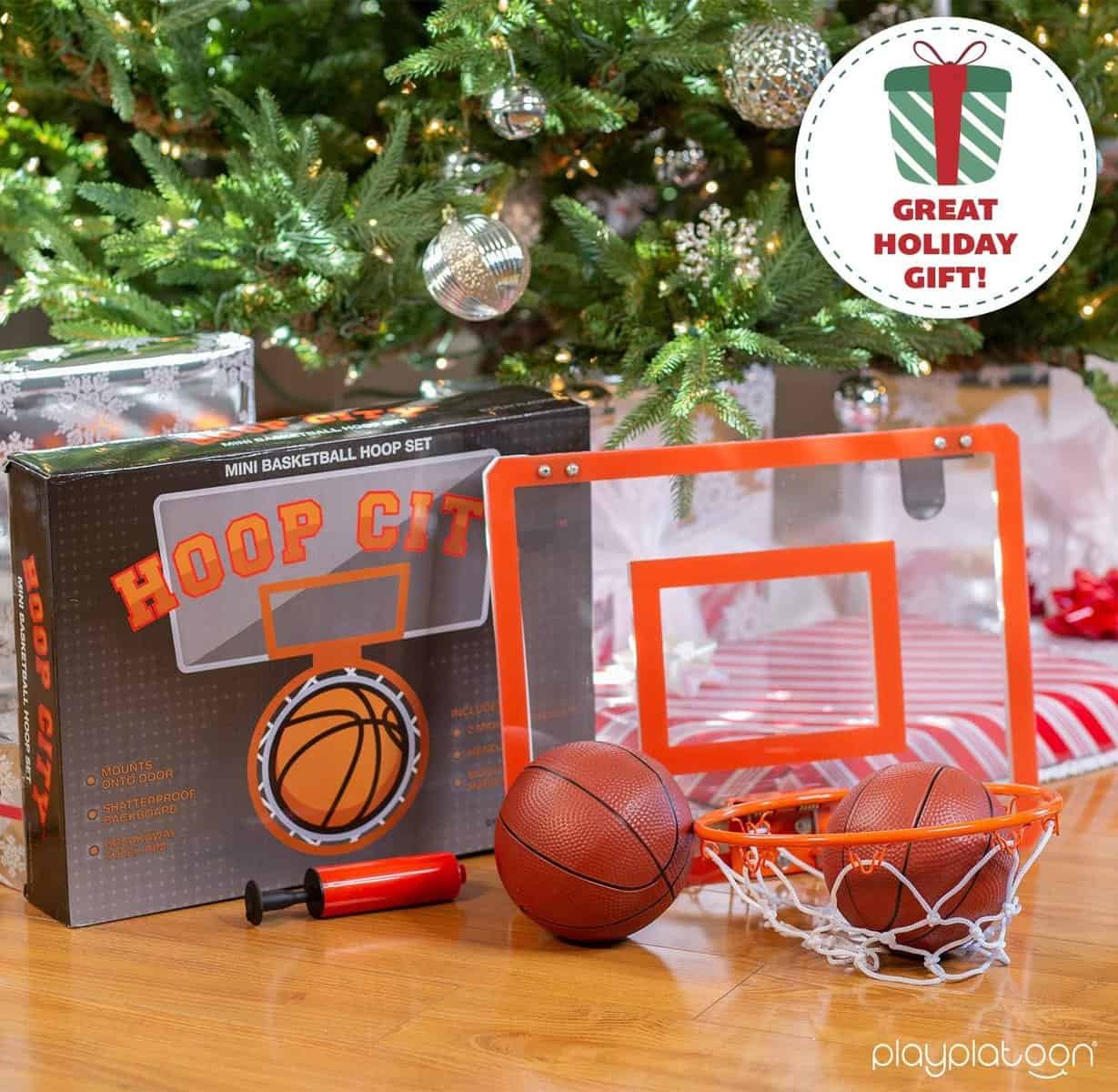 Play Platoon Mini Basketball Hoop for Door - 16 x 12 Inch Bedroom Basketball Hoop Indoors Set