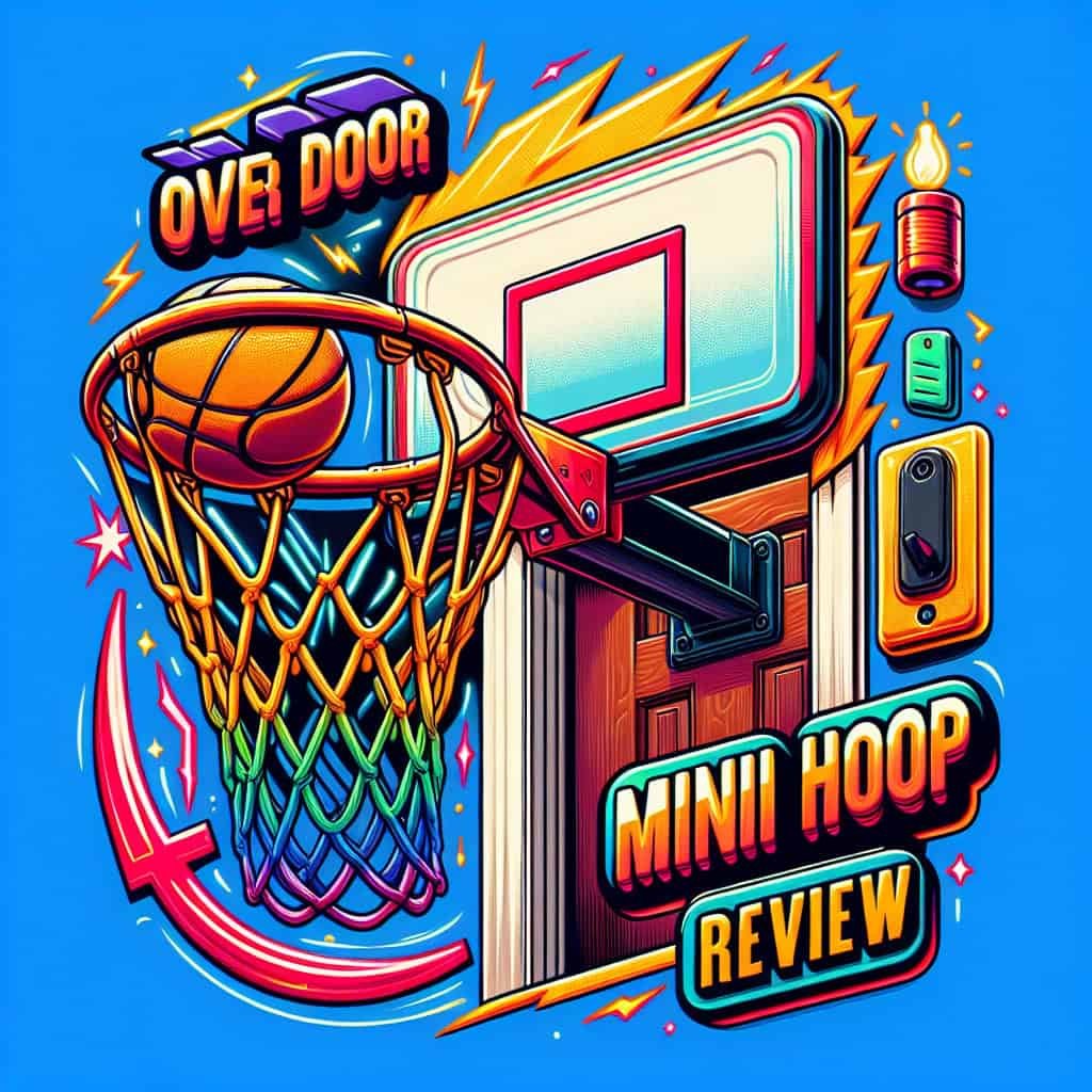 AND1 Over The Door Mini Hoop: - 18”x12” Pre-Assembled Portable Basketball Hoop with Flex Rim, Includes Two Deflated 5” Mini Basketball