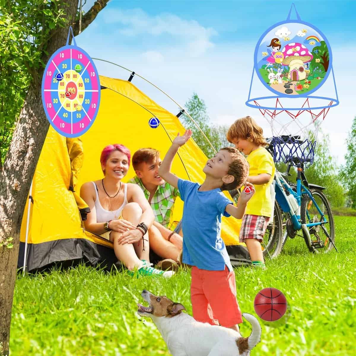 Dart Board for Kids, Basketball Hoop for Kids Toddlers, Sports  Outdoor Play Toys, Kids Toys, Boy Toys, Birthday Gift Toy for 3 4 5 6 7 8 9 10 11 12 Year Old Boys Girls, Easter Gifts Party Favors