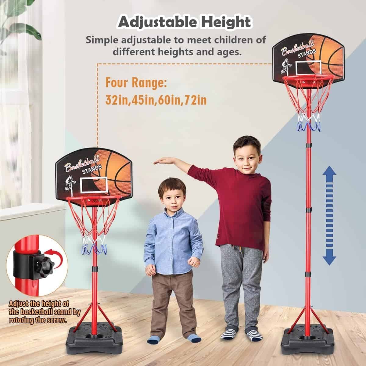 MXF Kids Basketball Hoop Stand with Dart Board, Height Adjustable 2.6ft-6.2ft, Portable Mini Basketball Hoop Set with Balls Darts, 2 in 1 Indoor Outdoor Toys for Kids Toddlers Ages 4-8 MXF Kids Basketball Hoop Stand with Dart Board, Height Adjustable 2.6ft-6.2ft, Portable Mini Basketball Hoop Set with Balls Darts, 2 in 1 Indoor Outdoor Toys for Kids Toddlers Ages 4-8