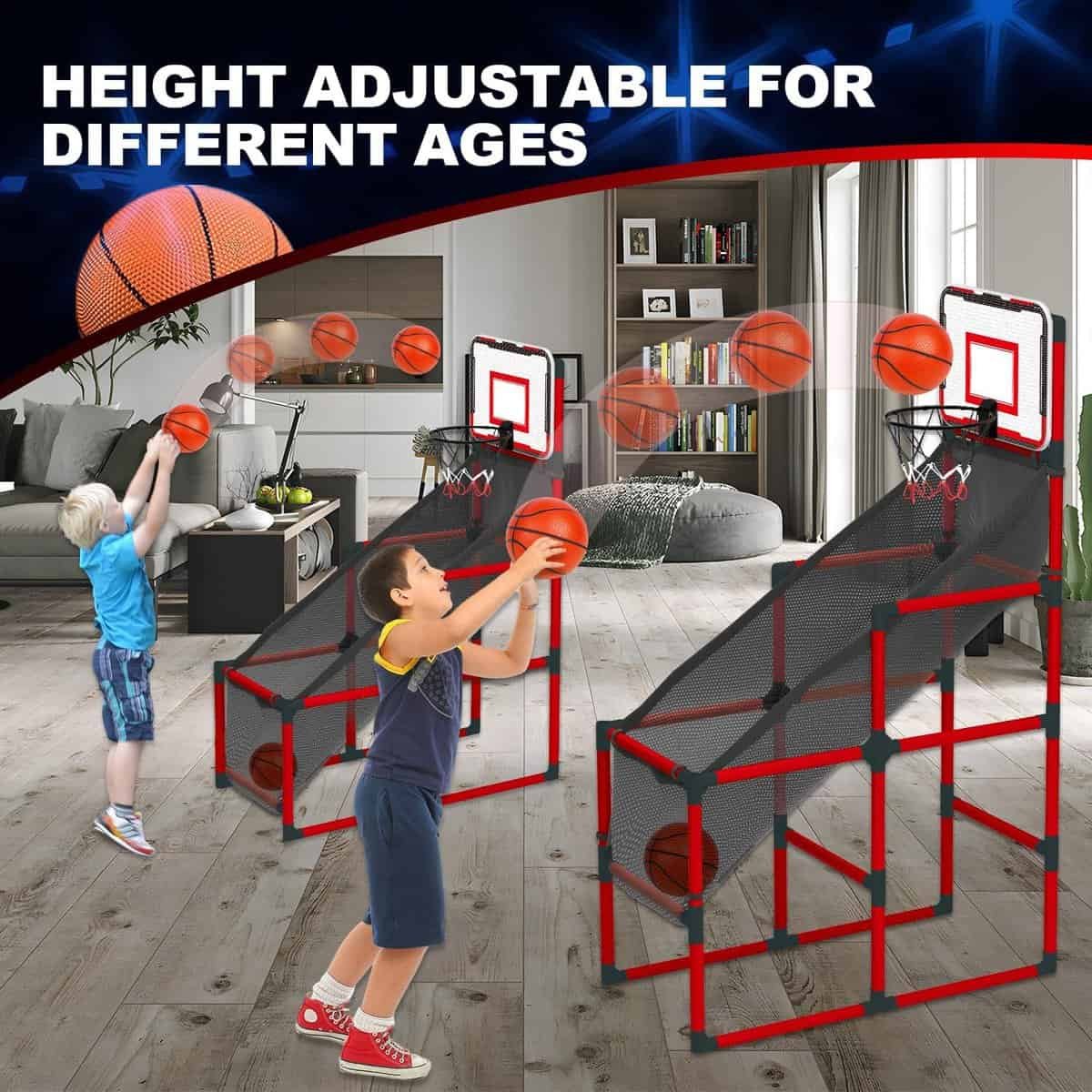 TOY Life - Toddler Basketball Hoop Indoor, Kids Indoor Basketball Hoop, Arcade Basketball Game, Kids Basketball Hoop, Pop A Party Shot Basketball Game - Basketball Toys Adjustable TOY Life - Toddler Basketball Hoop Indoor, Kids Indoor Basketball Hoop, Arcade Basketball Game, Kids Basketball Hoop, Pop A Party Shot Basketball Game - Basketball Toys Adjustable