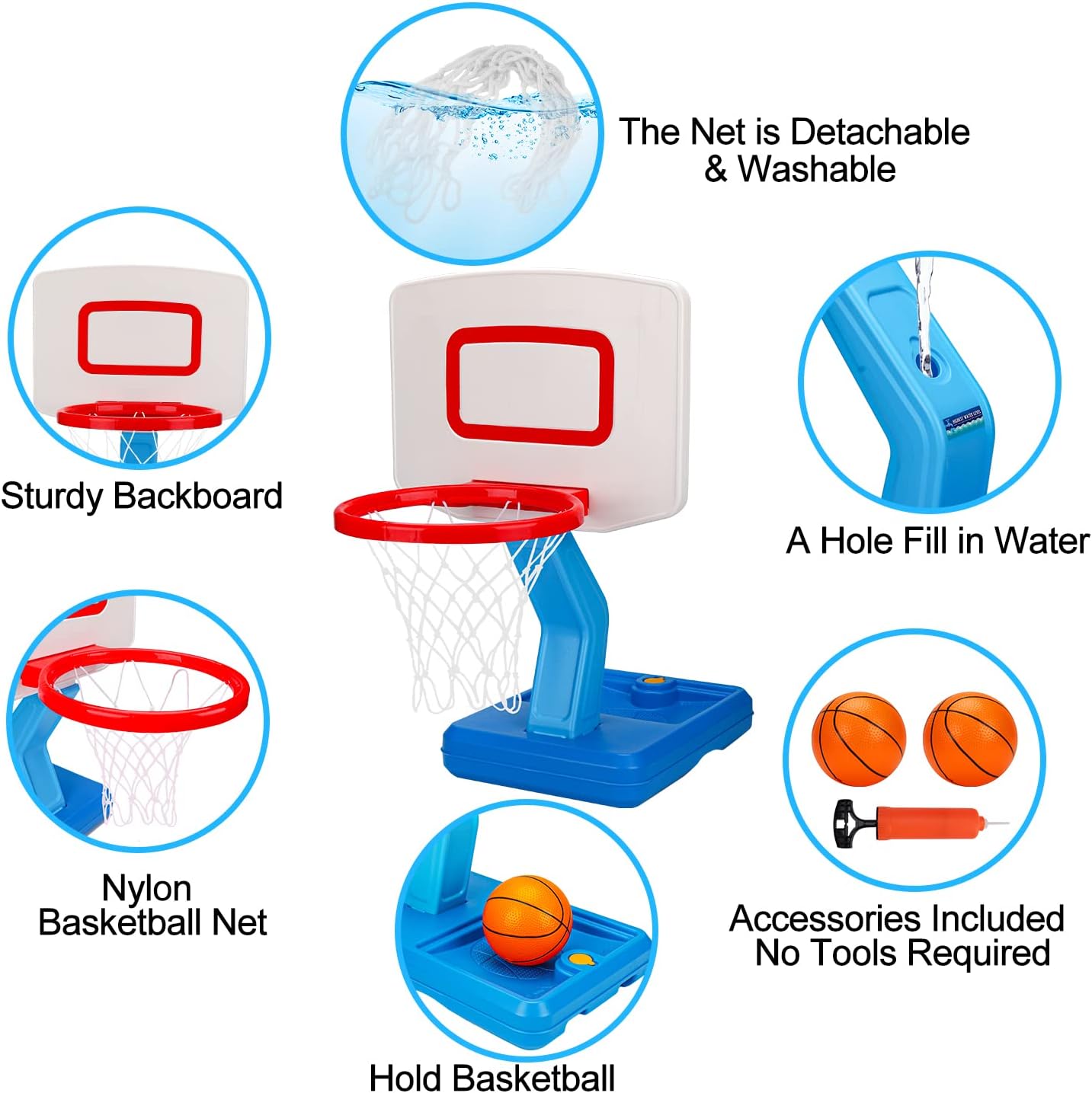 Indoor Mini Adjustable Poolside Basketball Goal Review - Hoop 4 Less