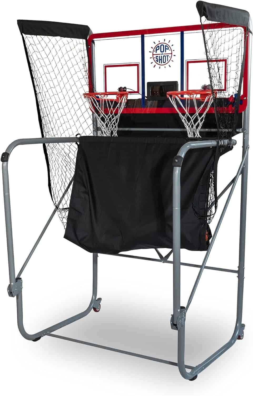 Pop-A-Shot - Indoor/Outdoor Dual Shot | Arcade Basketball Fun, Inside or Out | Sensor Scoring | 16 Game Modes | 7 Balls | Foldable Storage l for All Players