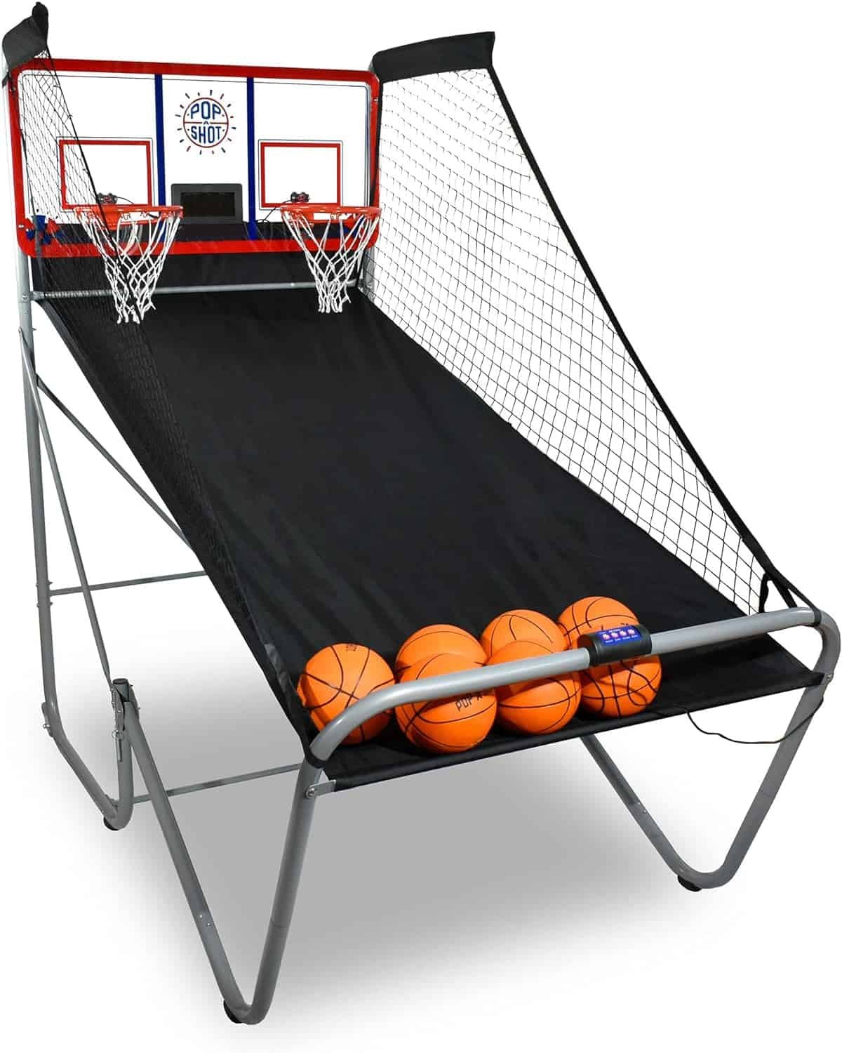 Pop-A-Shot - Indoor/Outdoor Dual Shot | Arcade Basketball Fun, Inside or Out | Sensor Scoring | 16 Game Modes | 7 Balls | Foldable Storage l for All Players
