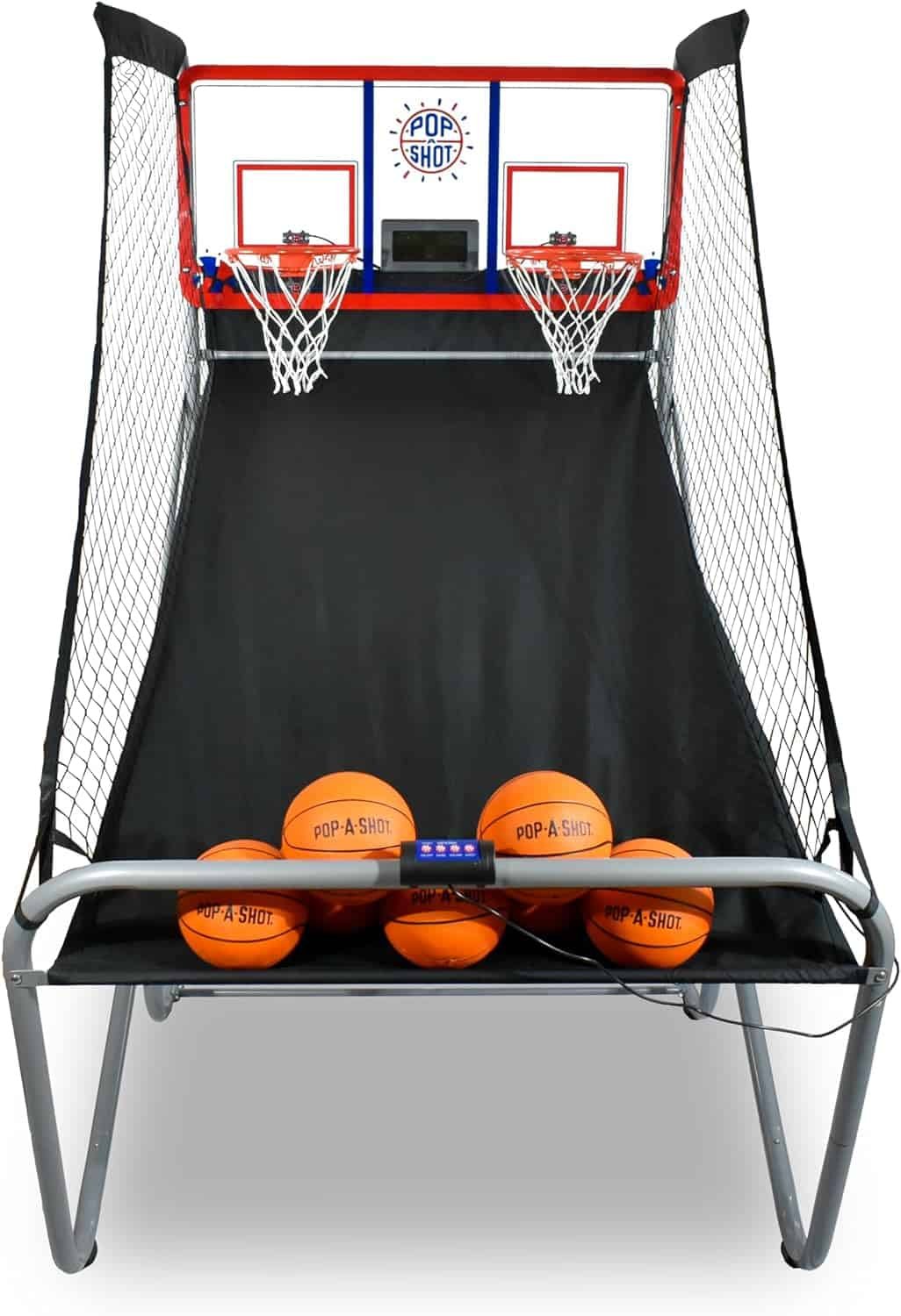 Pop-A-Shot - Indoor/Outdoor Dual Shot | Arcade Basketball Fun, Inside or Out | Sensor Scoring | 16 Game Modes | 7 Balls | Foldable Storage l for All Players