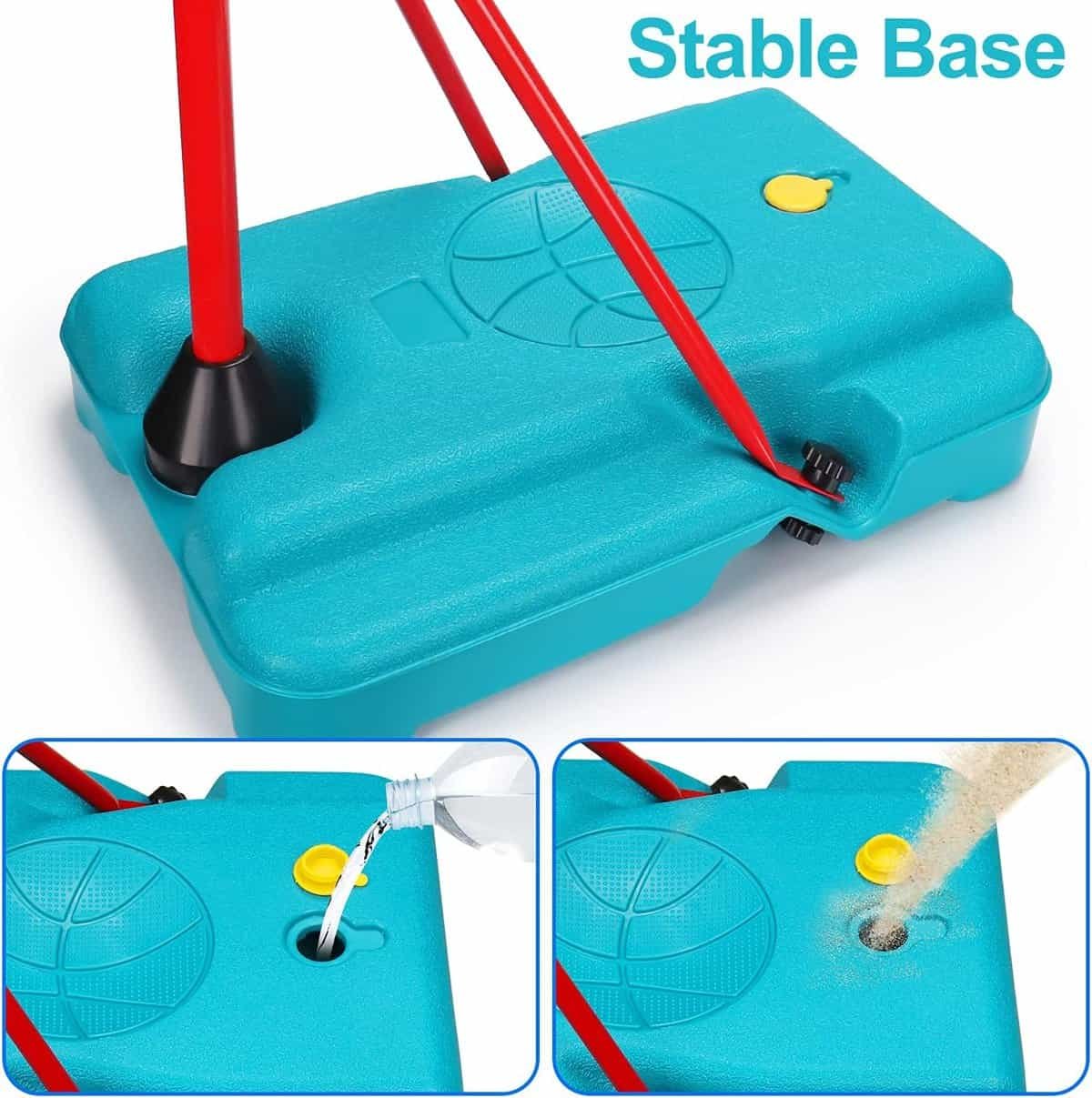 Basketball Hoop for Kids Toddler Toys Portable Adjustable Height 2.9FT-6.2FT Mini Basketball Hoops Indoor Goals Toys with 2 Balls Girl Boy 3 4 Year Old Age 2-4 4-6 Yard Backyard Game