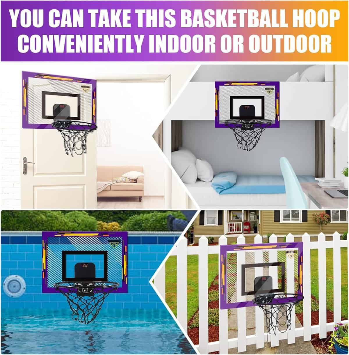 Pro Mini Basketball Hoop Indoor with Electronic Scoreboard for Kids Toddlers,Over The Door Basketball Hoop with 3 Balls, Family Sport Game for Home Office Room,Portable Hoop Toy for Boys Girls Teens Pro Mini Basketball Hoop Indoor with Electronic Scoreboard for Kids Toddlers,Over The Door Basketball Hoop with 3 Balls, Family Sport Game for Home Office Room,Portable Hoop Toy for Boys Girls Teens