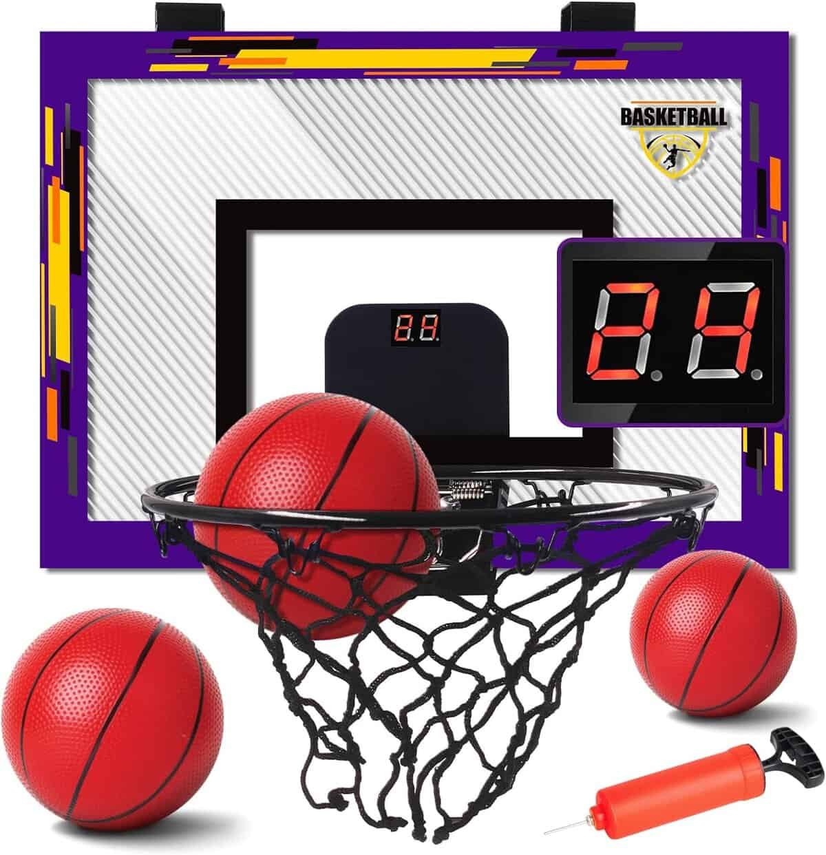 Pro Mini Basketball Hoop Indoor with Electronic Scoreboard for Kids Toddlers,Over The Door Basketball Hoop with 3 Balls, Family Sport Game for Home Office Room,Portable Hoop Toy for Boys Girls Teens Pro Mini Basketball Hoop Indoor with Electronic Scoreboard for Kids Toddlers,Over The Door Basketball Hoop with 3 Balls, Family Sport Game for Home Office Room,Portable Hoop Toy for Boys Girls Teens