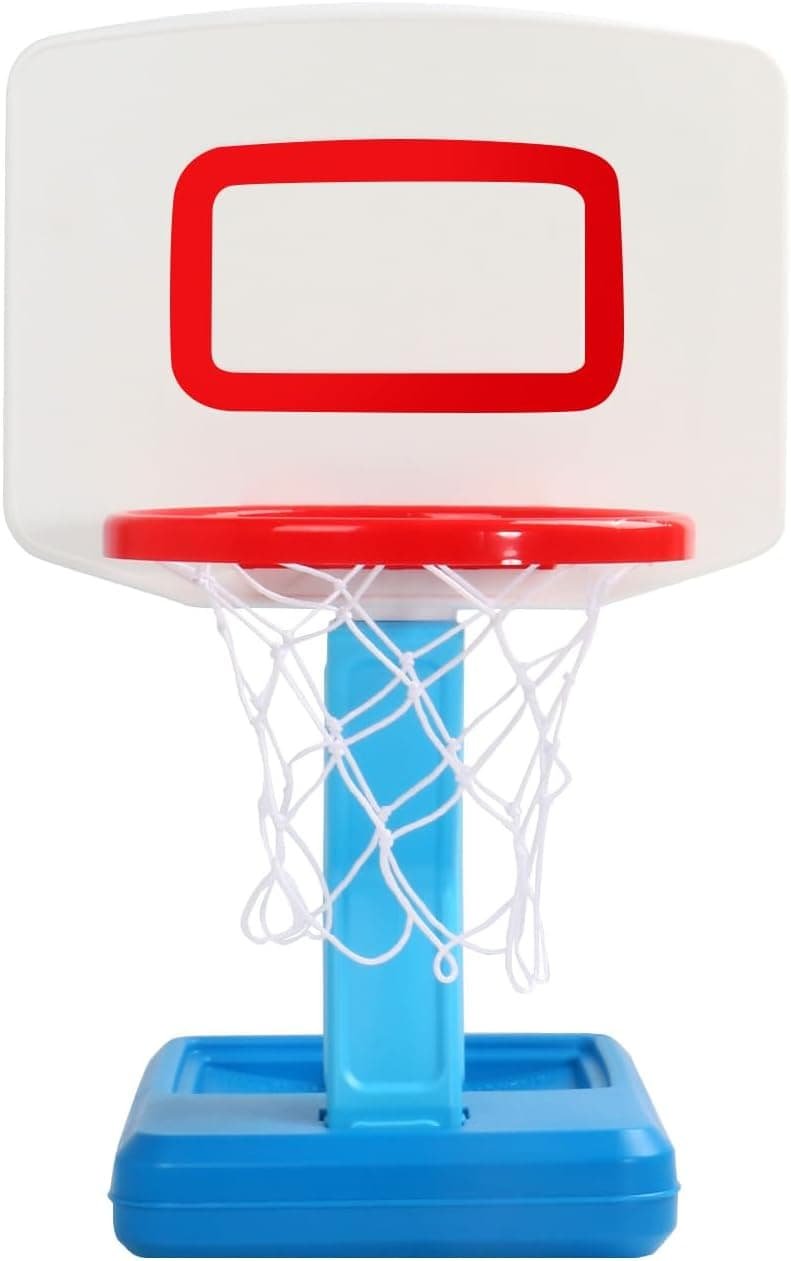 Fajiabao Toddler Basketball Hoop Indoor Adjustable Height Poolside Basketball Hoop Outdoor with Base Mini Basketball Hoop with 3 Balls Swimming Pool Toys Basketball Games for Kids Birthday Gift