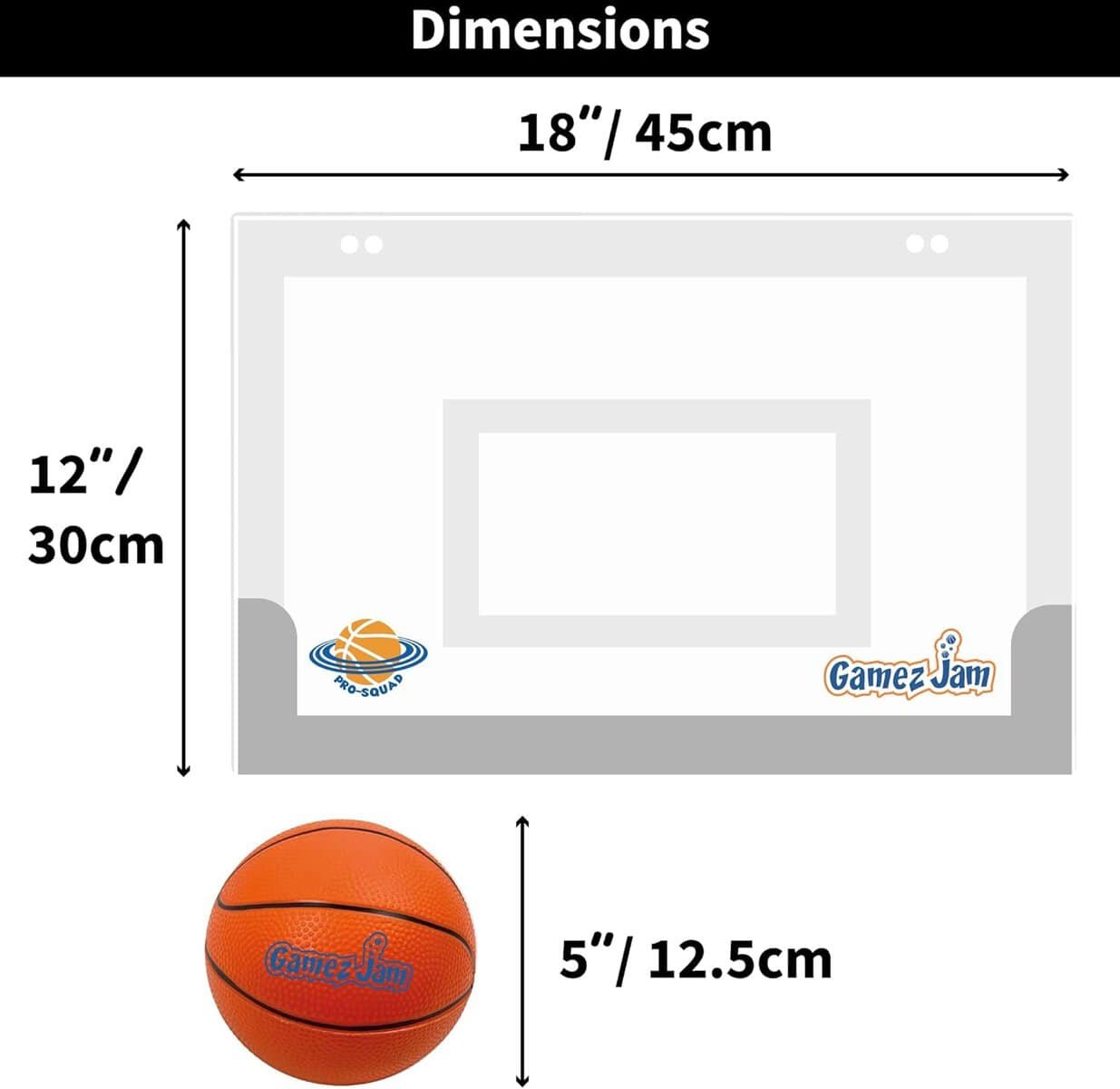 Mini Basketball Hoop for door. Award Winning Durable Design with Noise Reduction - 2 Balls, Pump and Complete Accessories Included - Fun Gift for Kids and Adults - Easy Installation