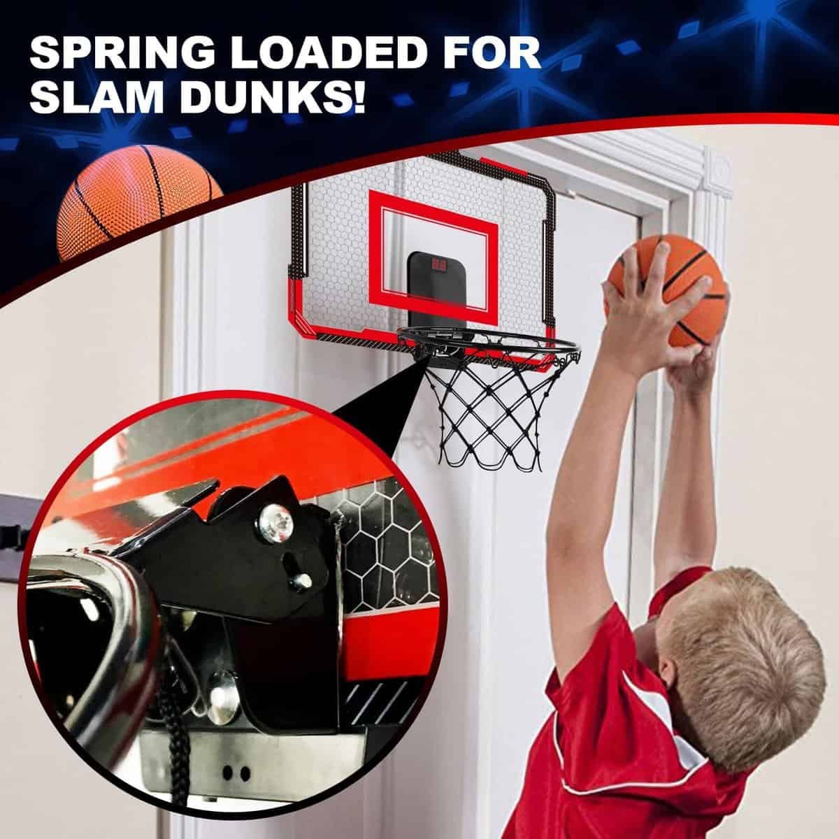 TOY Life Basketball Hoop Indoor Basketball Hoop for Kids Over The Door Basketball Hoop Room Office Mini Hoop Basketball Hoop Indoor Kids Teens Adults Basketball Toy Basketball Goal with 4 Balls TOY Life Basketball Hoop Indoor Basketball Hoop for Kids Over The Door Basketball Hoop Room Office Mini Hoop Basketball Hoop Indoor Kids Teens Adults Basketball Toy Basketball Goal with 4 Balls