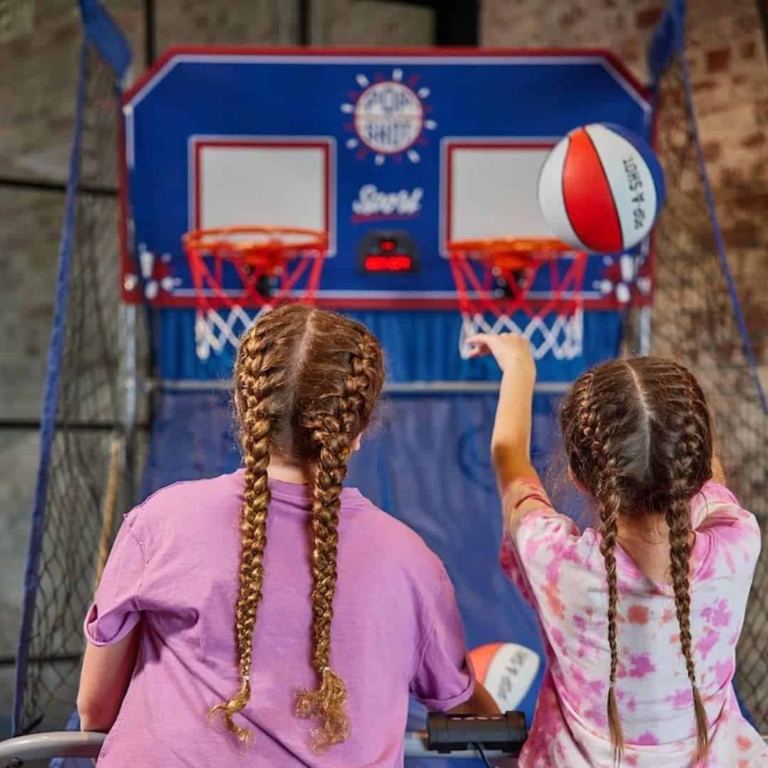 Pop-A-Shot - Dual Shot Sport | Arcade Basketball Fun at Home | Paddle Scoring | 10 Game Modes | 4 Balls | Foldable Storage | for All Players