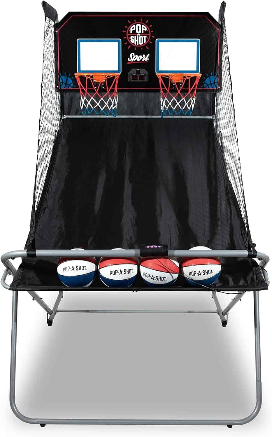 Pop-A-Shot - Dual Shot Sport | Arcade Basketball Fun at Home | Paddle Scoring | 10 Game Modes | 4 Balls | Foldable Storage | for All Players