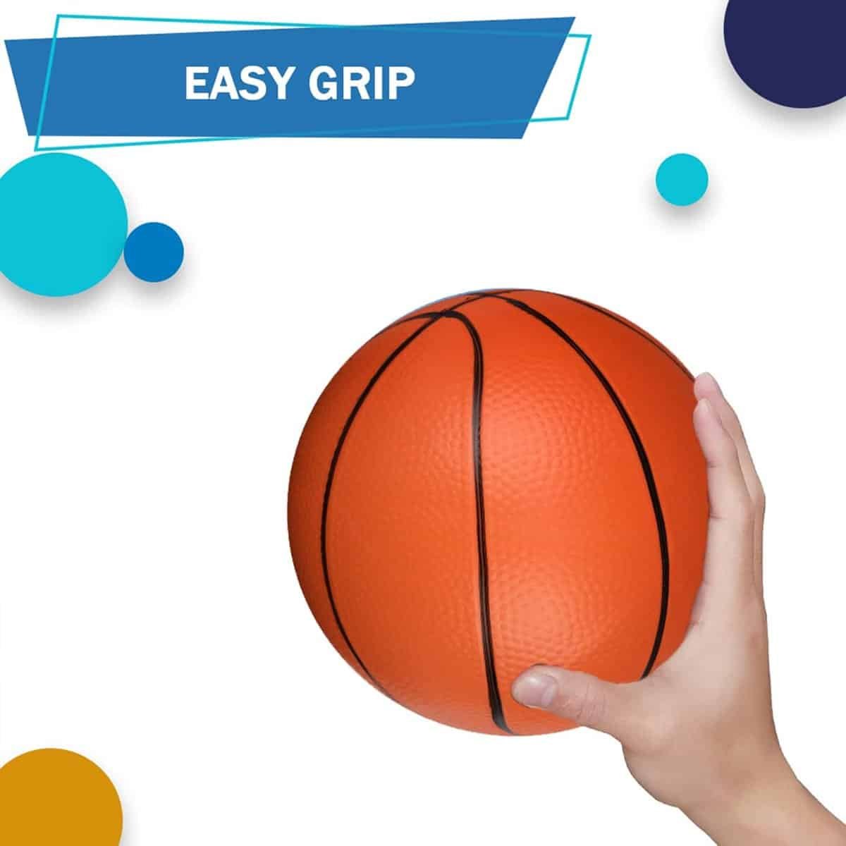 6 INCH PVC Mini Basketball for Indoor Basketball Mini Hoops, Soft 6 Rubber Small Repacement Basketball for Over Door Basketball Hoop Sets, Little Basketballs for Adults  Kids (4 PCS with Air Pump)