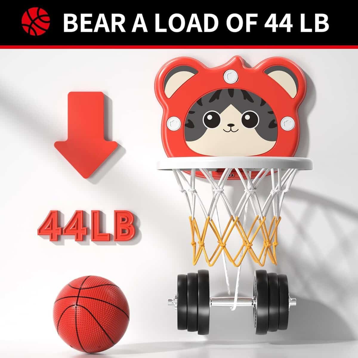 thumbnail image 2 of HYES Toddler Basketball Hoop Indoor, Kids Basketball Hoop 2 of 10