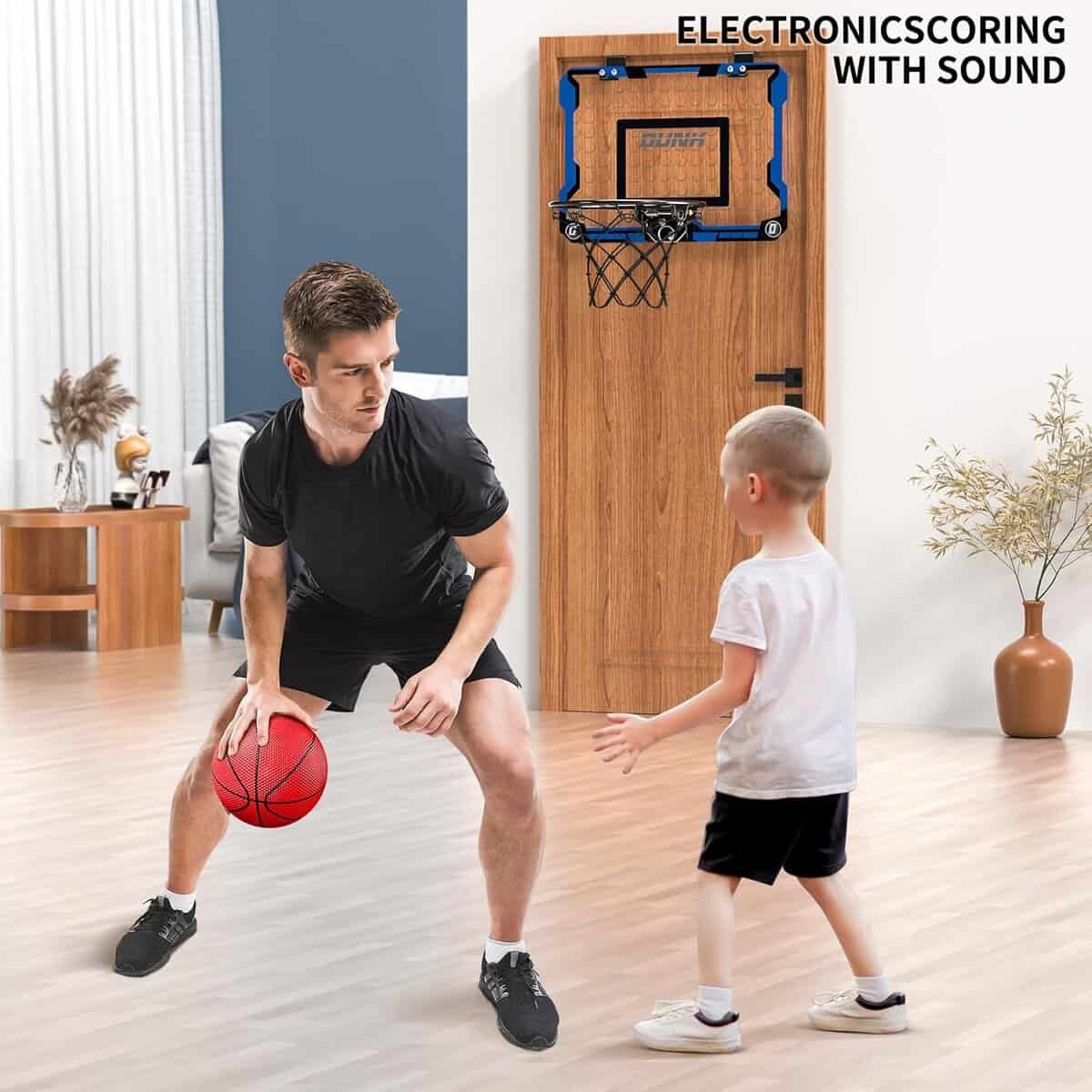 TEMI Indoor Basketball Hoop for Kids, Mini Basketball Hoop with 4 Balls, Door Room Basketball Hoop, Basketball Toys for Boys Girls Age 3 4 5 6 7 8 9 10 11 12 TEMI Indoor Basketball Hoop for Kids, Mini Basketball Hoop with 4 Balls, Door Room Basketball Hoop, Basketball Toys for Boys Girls Age 3 4 5 6 7 8 9 10 11 12