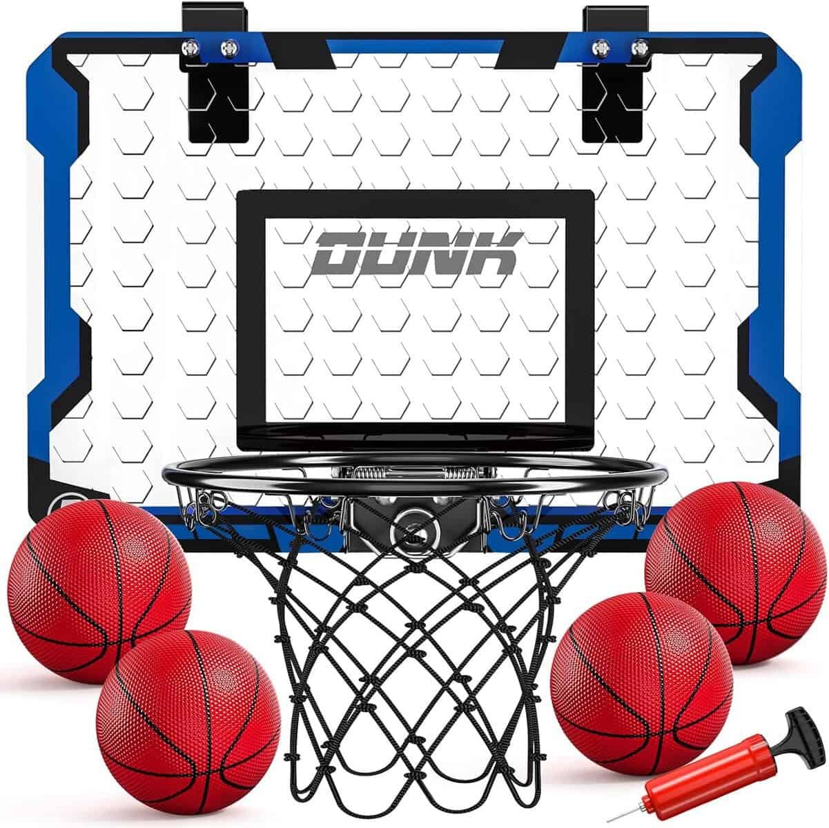 TEMI Indoor Basketball Hoop for Kids, Mini Basketball Hoop with 4 Balls, Door Room Basketball Hoop, Basketball Toys for Boys Girls Age 3 4 5 6 7 8 9 10 11 12 TEMI Indoor Basketball Hoop for Kids, Mini Basketball Hoop with 4 Balls, Door Room Basketball Hoop, Basketball Toys for Boys Girls Age 3 4 5 6 7 8 9 10 11 12