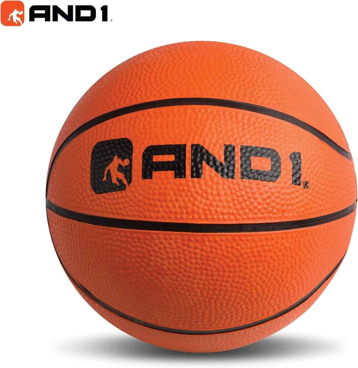 AND1 Over The Door Mini Hoop: - 18”x12” Easy to Install Portable Basketball Hoop with Steel Rim, Includes 5” Mini Basketball, Indoor Game Set for Children and Adults