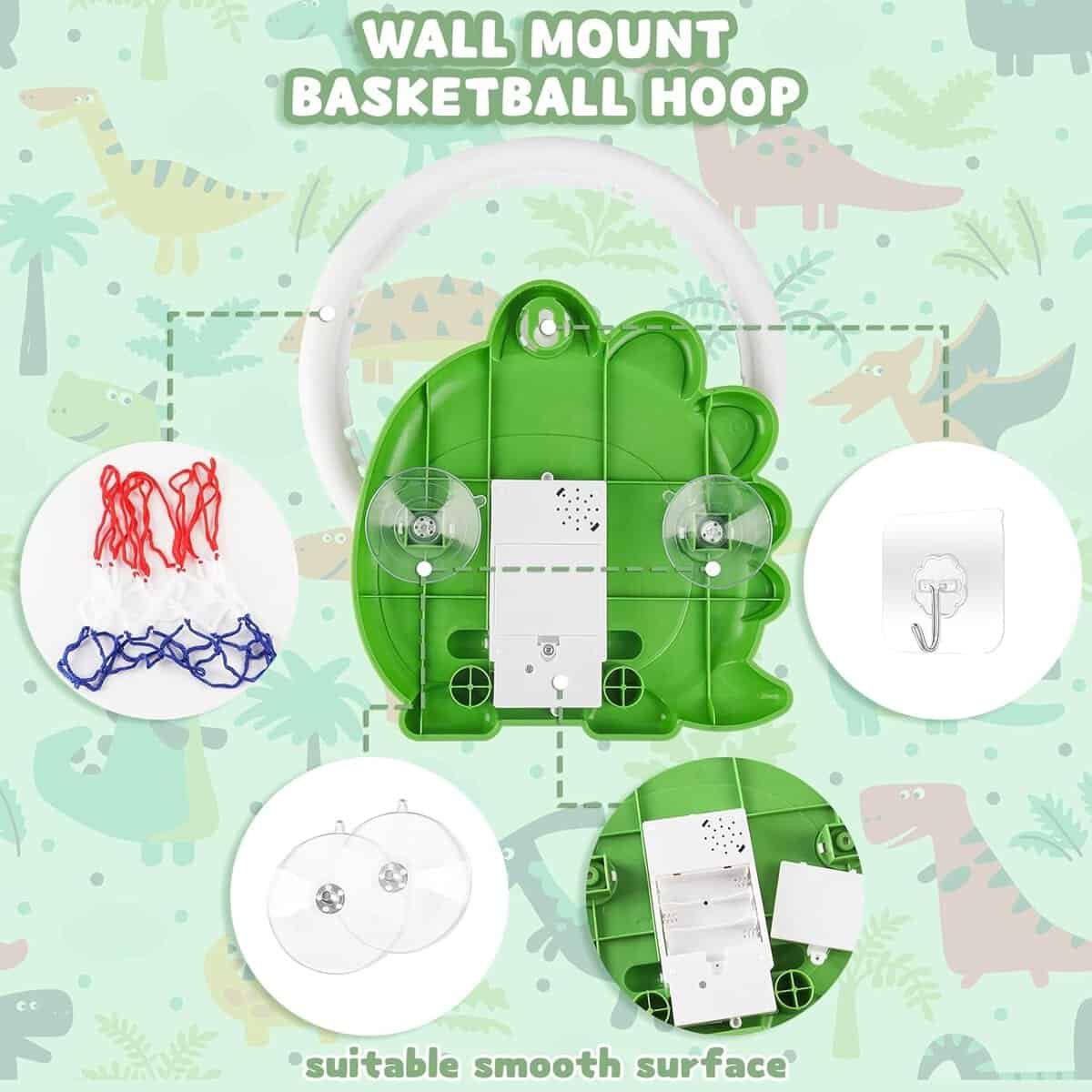 deAO Basketball Hoop for Kids Toddlers with Scoreboard Foldable Basketball Toy with Ball Pump for Kids Boys Girls Age 3 4 5 Indoor Adjustable Height Toys for Active Kids