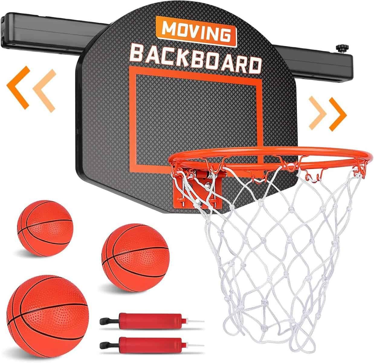 Moving Basketball Hoop Indoor for Kids and Adults, Pro Mini Basketball Hoop Over The Door with 3 Balls2 Air Pump, Toys for Boys Girls Age 6 7 8 9 10 11 12+ Year Old Moving Basketball Hoop Indoor for Kids and Adults, Pro Mini Basketball Hoop Over The Door with 3 Balls2 Air Pump, Toys for Boys Girls Age 6 7 8 9 10 11 12+ Year Old