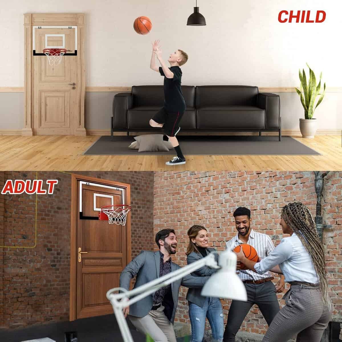 Over The Door Pro Mini Basketball Hoop for Kids Adults Teens,for Door and Wall with Complete Basketball Accessories (18x12 inches) Over The Door Pro Mini Basketball Hoop for Kids Adults Teens,for Door and Wall with Complete Basketball Accessories (18x12 inches)