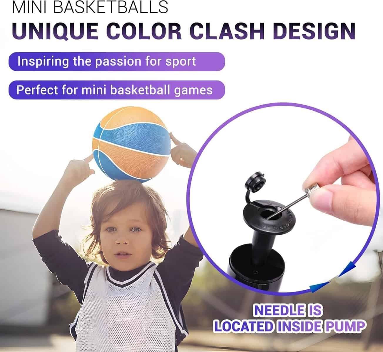 Glow in The Dark Mini Basketball with Pump(6,4 Pack), Glowing Mini Basketball for Indoor Outdoor Hoop, Small Basketball Balls for Kids, Toddlers, Adults Glow in The Dark Mini Basketball with Pump(6,4 Pack), Glowing Mini Basketball for Indoor Outdoor Hoop, Small Basketball Balls for Kids, Toddlers, Adults