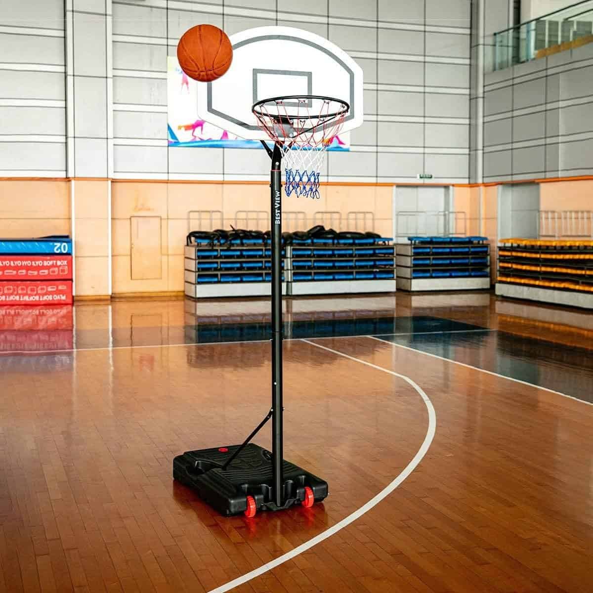 Heavy Duty Indoor  Outdoor Portable Big Size Basketball Hoop  Goal Stand Back Boar for Kids  Adult, Height Adjustable