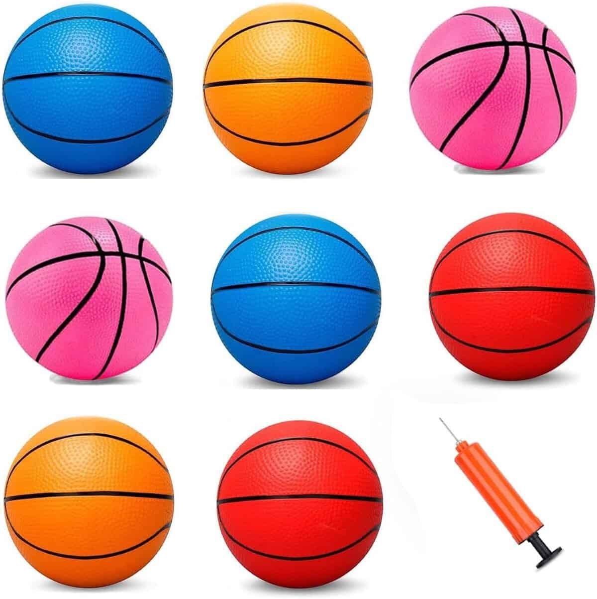 Mini Basketballs, 8 Pack 5.5 Small Toy Basketball for Indoor Mini Basketball Hoops, Soft Basketball for Over The Door Basketball Hoop Sets for Toddlers Adults  Kids