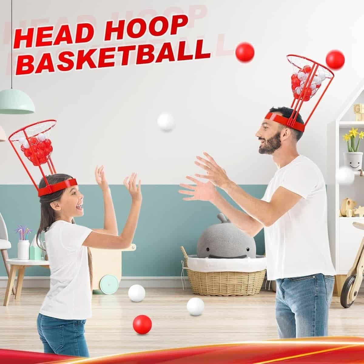 Libima 12 Pcs Head Hoop Basketball Party Game Set for Kids and Adults Portable Adjustable Basket Net Headband with Balls for Birthday Carnival Office Indoor Outdoor Activity(Red) Libima 12 Pcs Head Hoop Basketball Party Game Set for Kids and Adults Portable Adjustable Basket Net Headband with Balls for Birthday Carnival Office Indoor Outdoor Activity(Red)