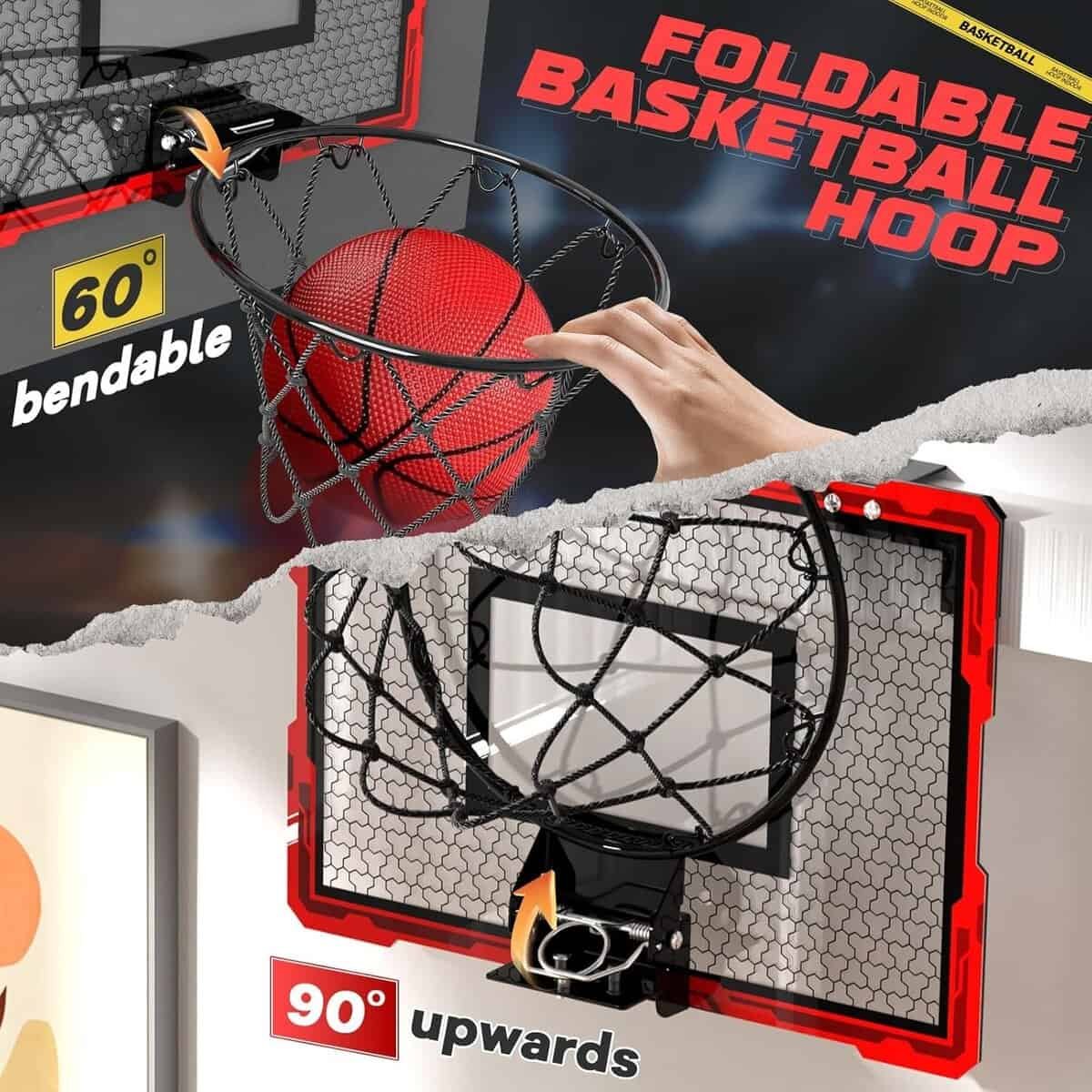 Basketball Hoop Indoor for Kids, Mini Basketball Hoops for Room, Over The Door Hanging Bedroom Office Small Pro Shoot Behind The Door Basketball Hoop Outdoor Walls Mounted with Ball for Adults Basketball Hoop Indoor for Kids, Mini Basketball Hoops for Room, Over The Door Hanging Bedroom Office Small Pro Shoot Behind The Door Basketball Hoop Outdoor Walls Mounted with Ball for Adults