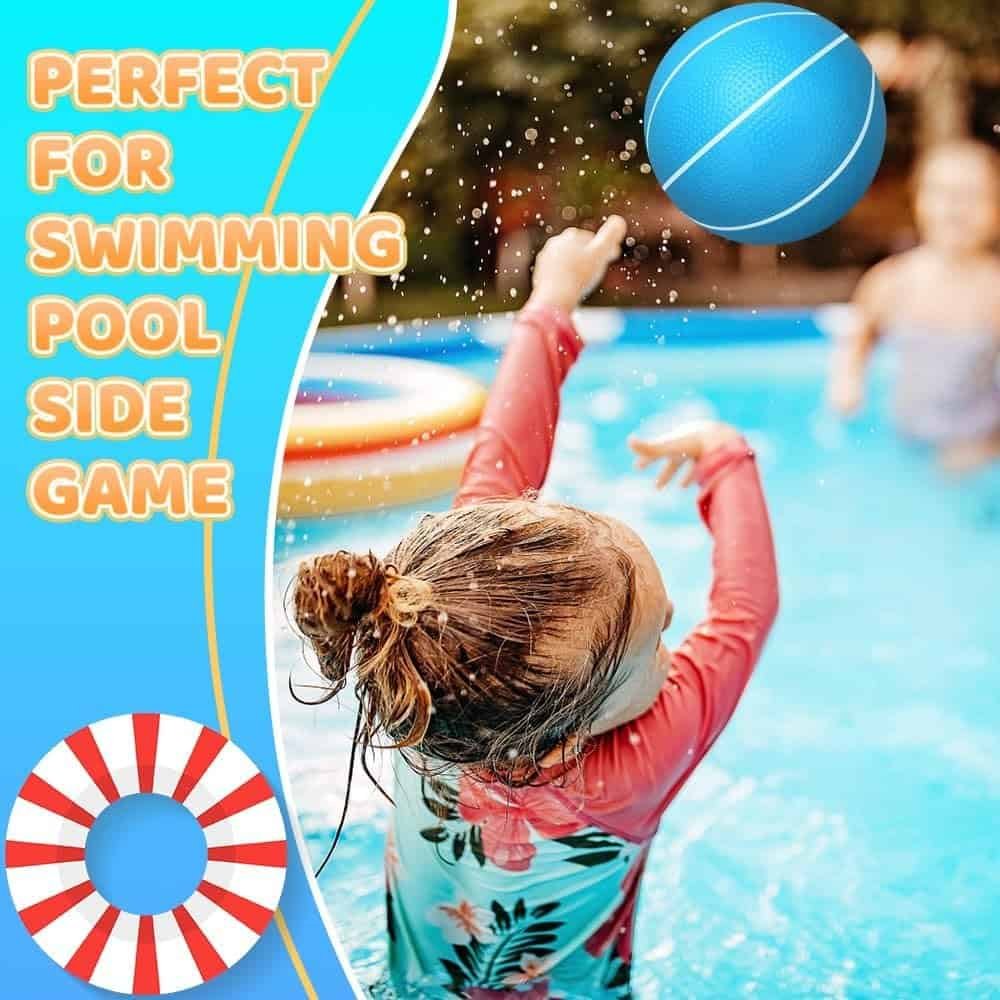Mini Basketball for Indoor Mini Basketball Hoop, 7 Soft Rubber Replacement Basketballs Toy for Kids Adults, Pool Beach Ball for Outdoor Inflatable Pool Beach Game