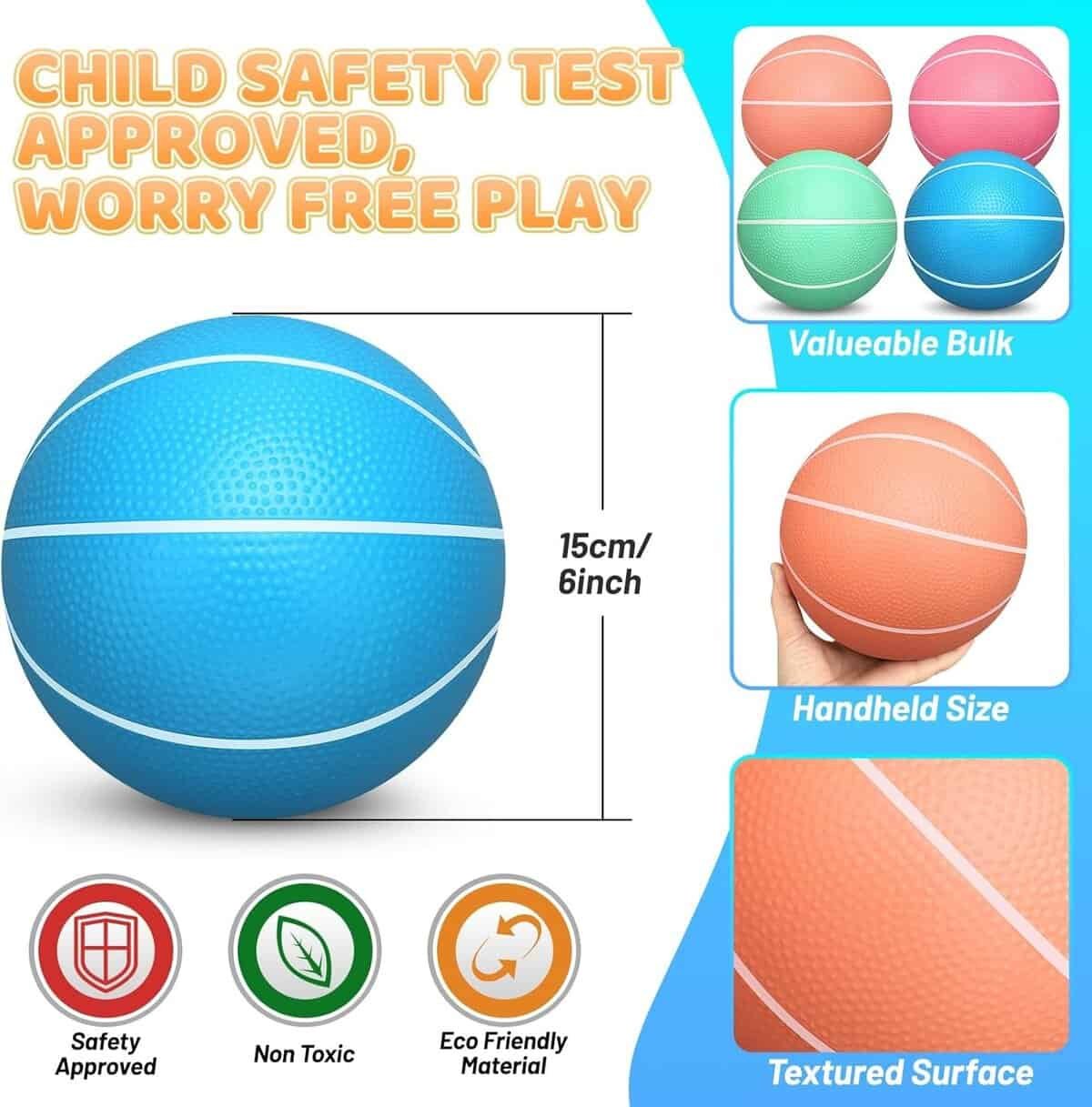 Mini Basketball for Indoor Mini Basketball Hoop, 7 Soft Rubber Replacement Basketballs Toy for Kids Adults, Pool Beach Ball for Outdoor Inflatable Pool Beach Game Mini Basketball for Indoor Mini Basketball Hoop, 7 Soft Rubber Replacement Basketballs Toy for Kids Adults, Pool Beach Ball for Outdoor Inflatable Pool Beach Game