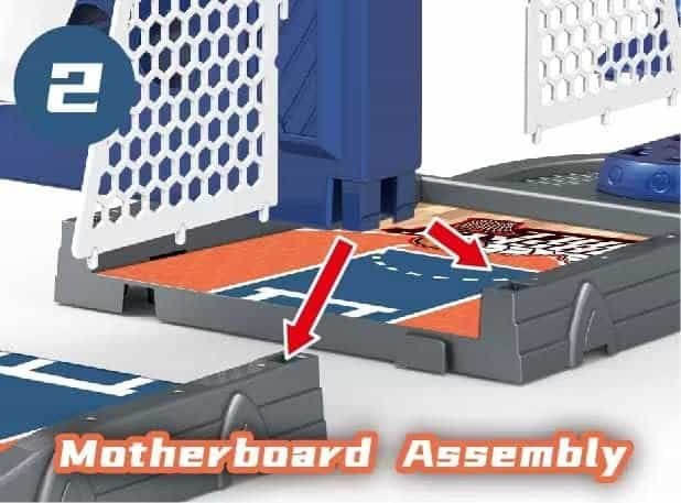 Basketball Shooting Game Toy, Desktop Table Basketball Games Set with Basketball Court, Move Basket, Light and Score Fun Sports Novelty Toy 24 Inch Finger Shoot Toy -Ideal for Kids  Adults