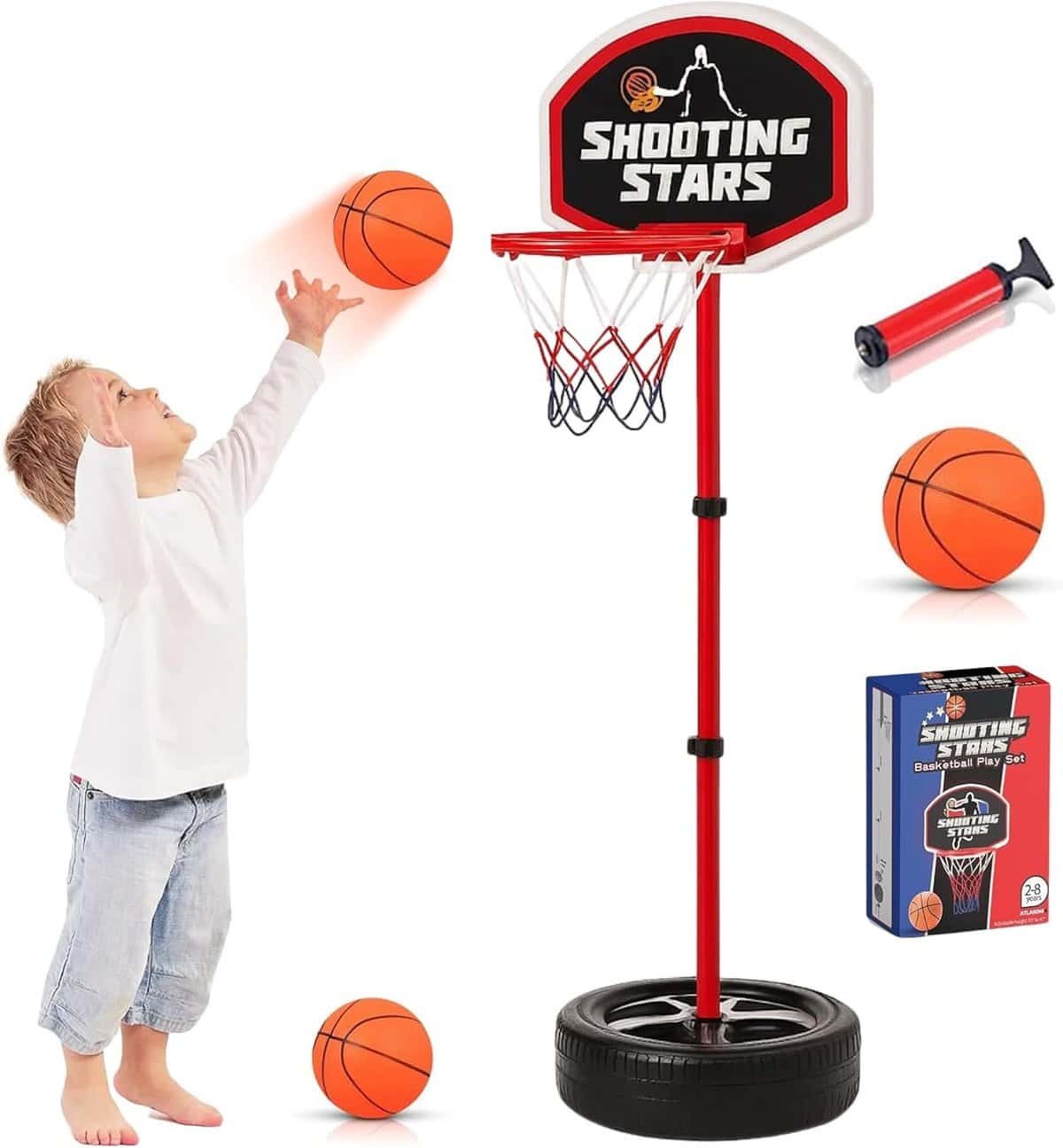 Toddler Basketball Hoop Indoor - Basketball Hoop Toddler, Adjustable Indoor Outdoor Mini Court - Christmas Birthday Gift for Ages 4-8 Includes Basketball Goal, Stand and Balls Toddler Basketball Hoop Indoor - Basketball Hoop Toddler, Adjustable Indoor Outdoor Mini Court - Christmas Birthday Gift for Ages 4-8 Includes Basketball Goal, Stand and Balls