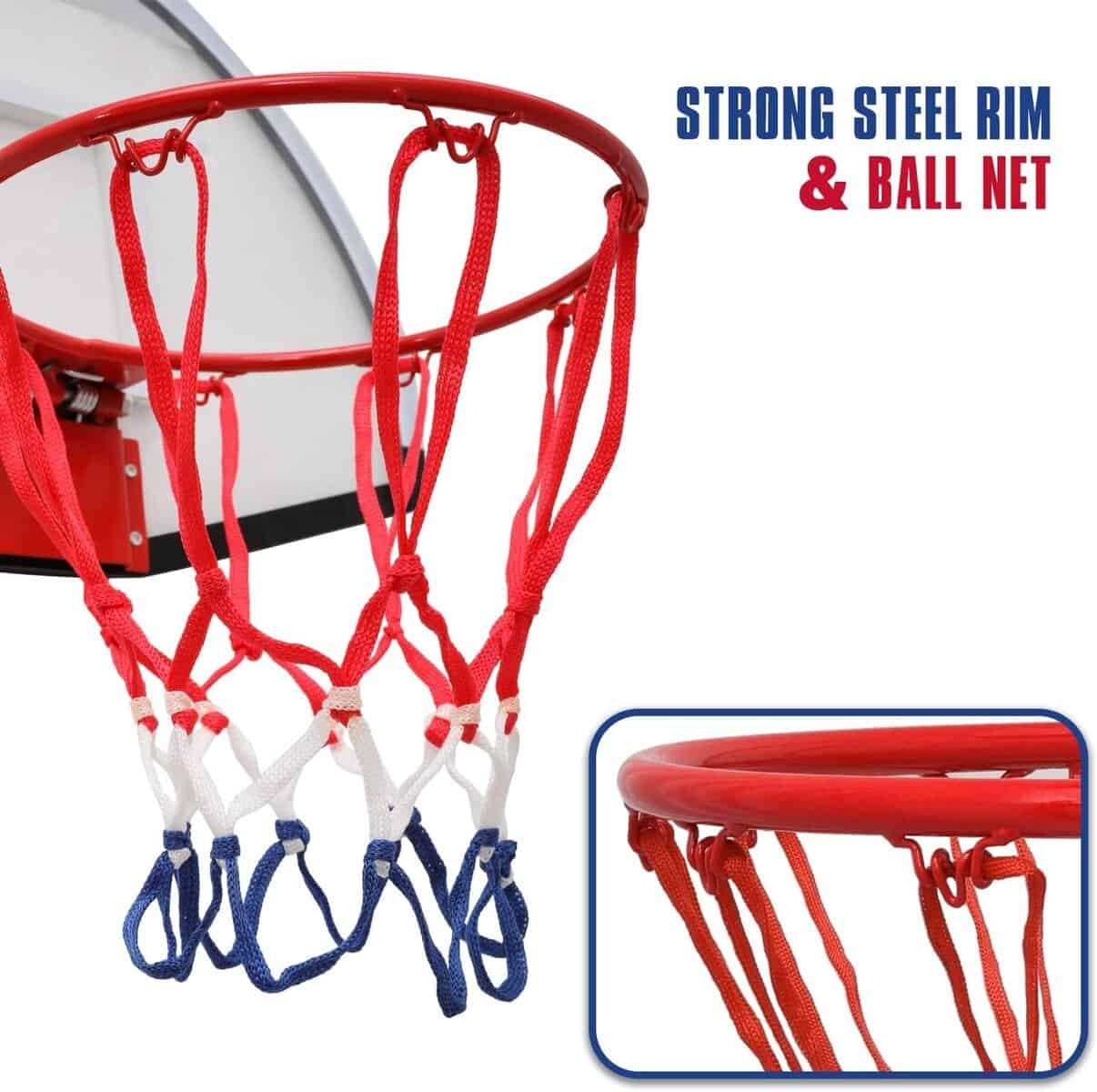 MoNiBloom Mini Basketball Hoop for Adults 18 x 13 Portable Door Transparent Board Basketball Hoops for Garage Room Office Wall Mounted Basketball Game Toys with Balls Gifts for Teens, White