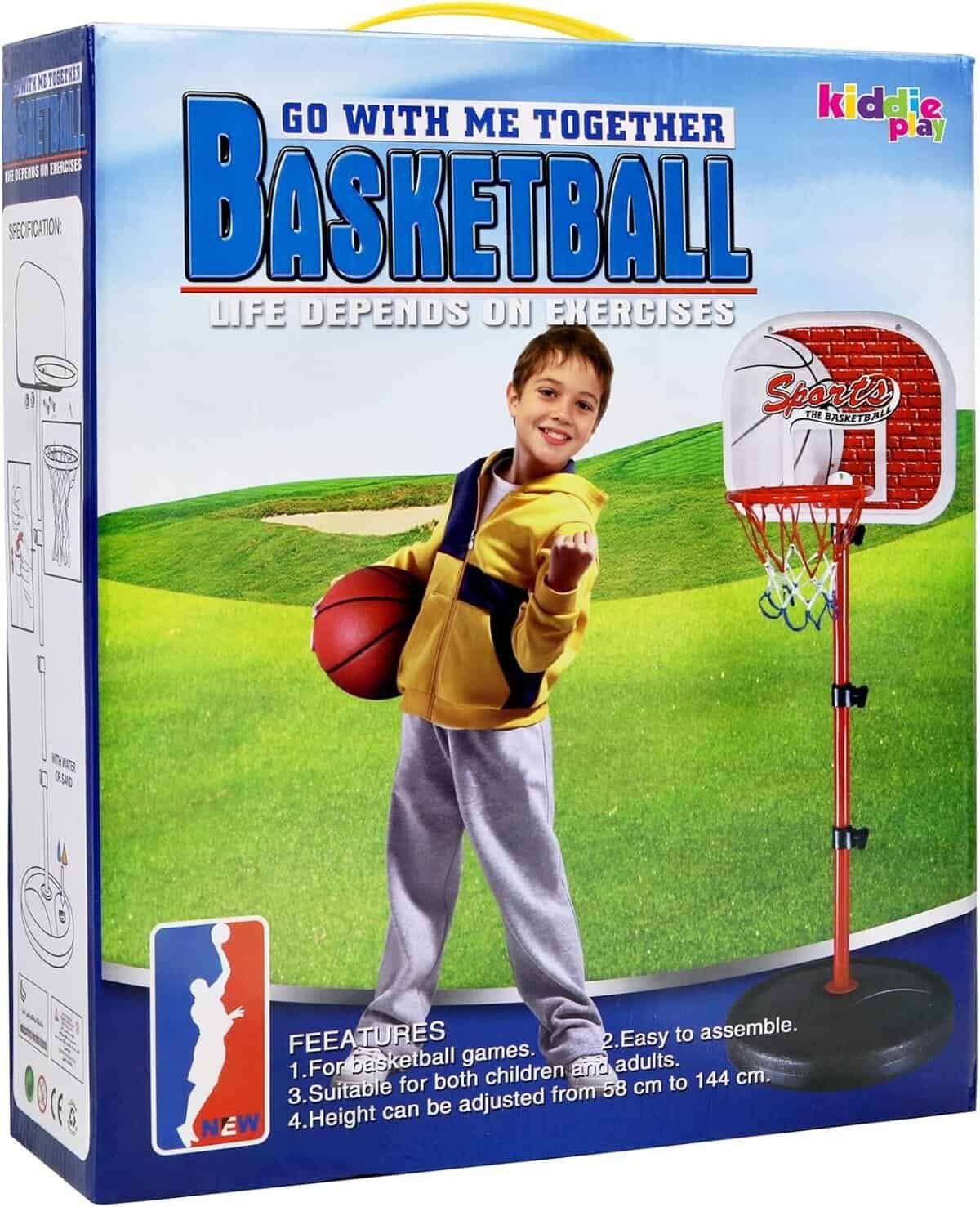 Basketball Hoop for Kids Toy Set with 3 Balls | Adjustable Height Stand 2-4 ft | Indoor  Outdoor Play for Toddler Boy  Girl